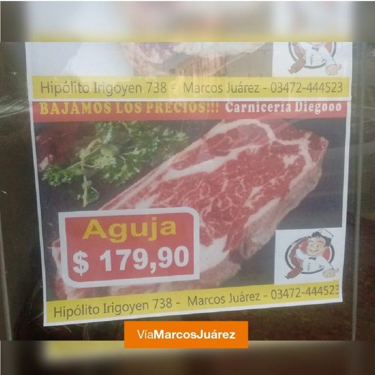 Oferta en aguja.