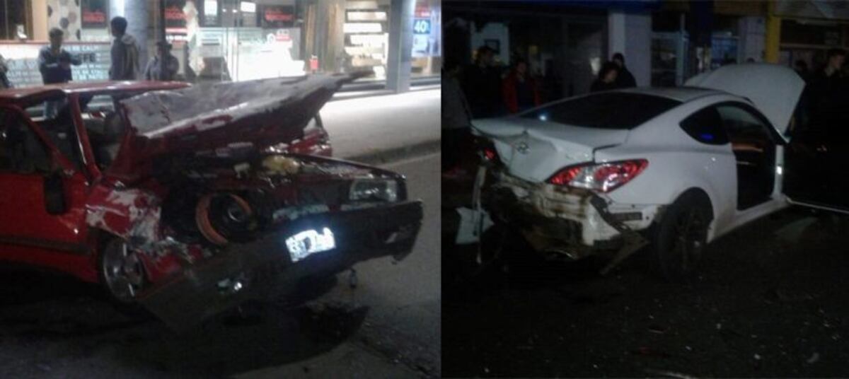 Picada y triple choque sobre la Avenida Uruguay