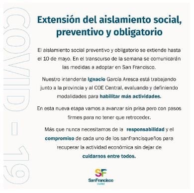 comunicado Municipal de la ciudad de San Francisco