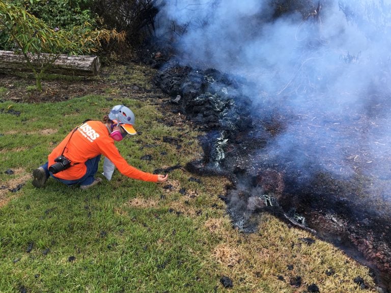 El volcán Kilauea en erupción.