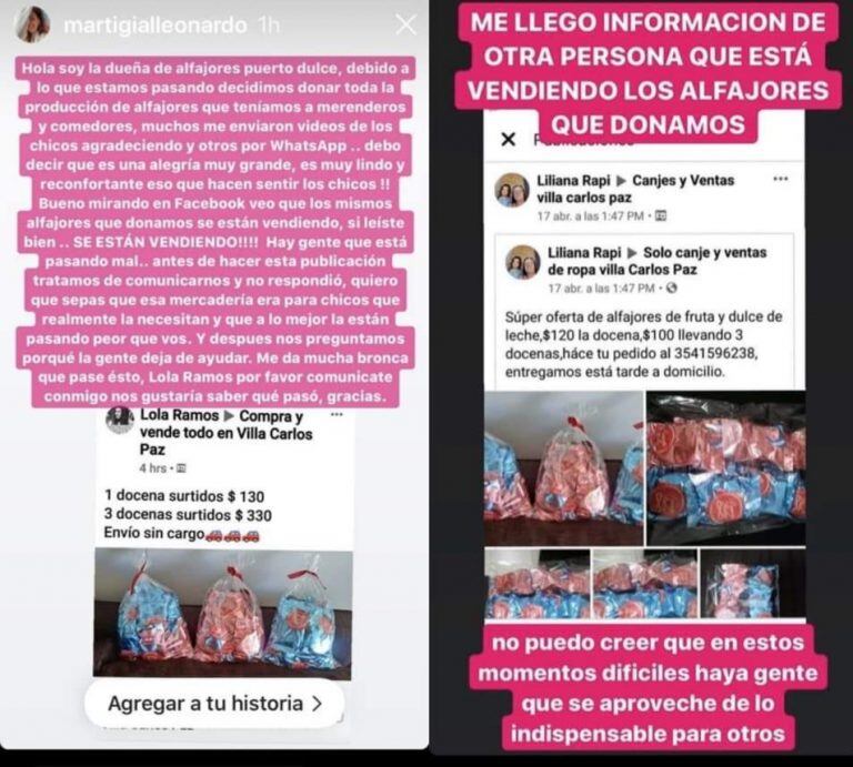 La indignación de la dueña de Puerto Dulce tras enterarse de la venta de sus productos en redes.