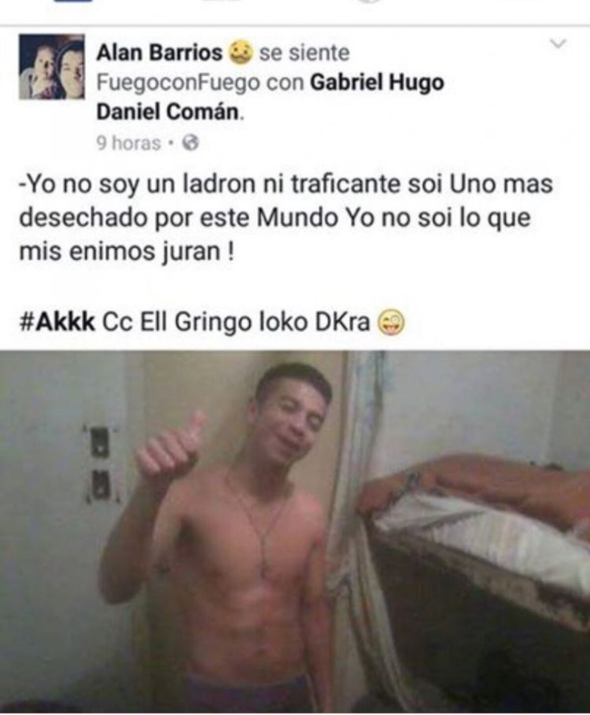 Acusado de femicidio sube mensajes a Facebook desde Bouwer