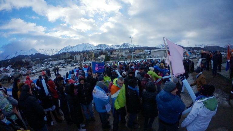 Convocatoria "Sí a las dos vidas", en Ushuaia.