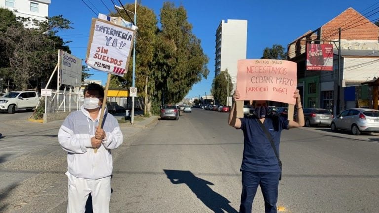 Reclamo de trabajadores.