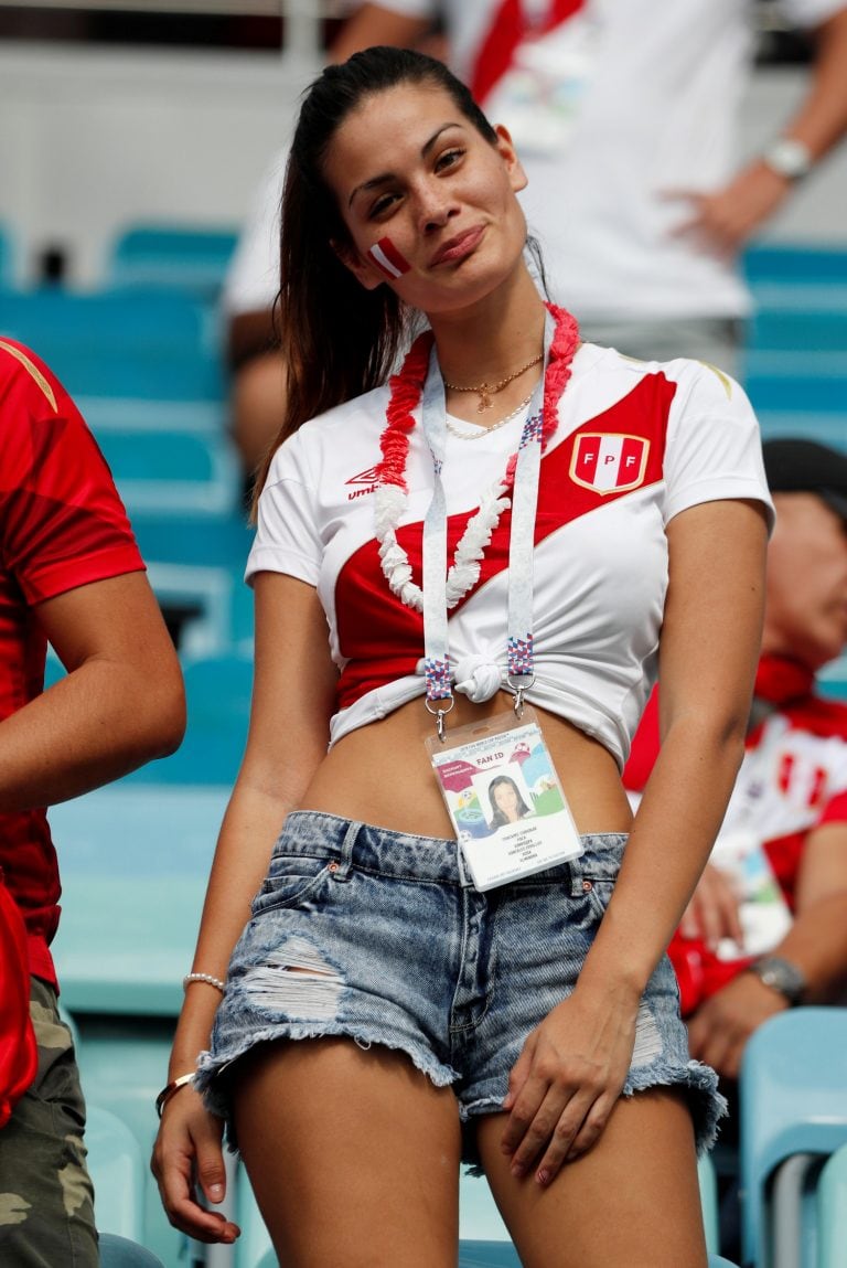 Soccer Football - World Cup - Group C - Australia vs Peru - Fisht Stadium, Sochi, Russia - June 26, 2018   Peru fan before the match   REUTERS/Max Rossi