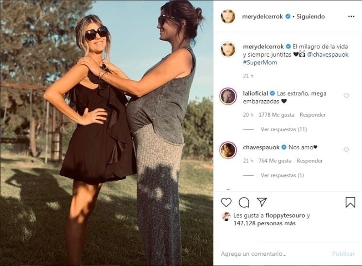 Lali Esposito comentó en la foto de Mery del Cerro y Paula Chaves (Foto:Instagram)