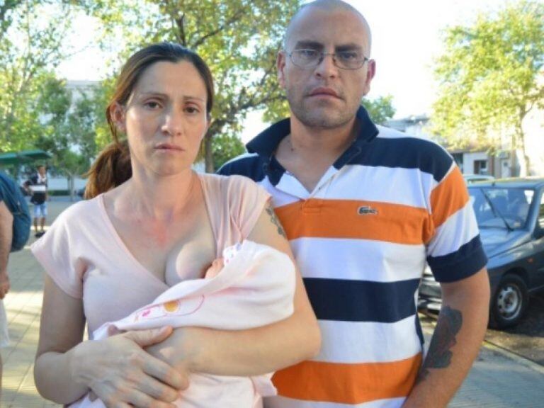 Carina Di Marco y Lucas Gomez, cuando aún no aparecía Florencia. Foto: El Diario de la República.