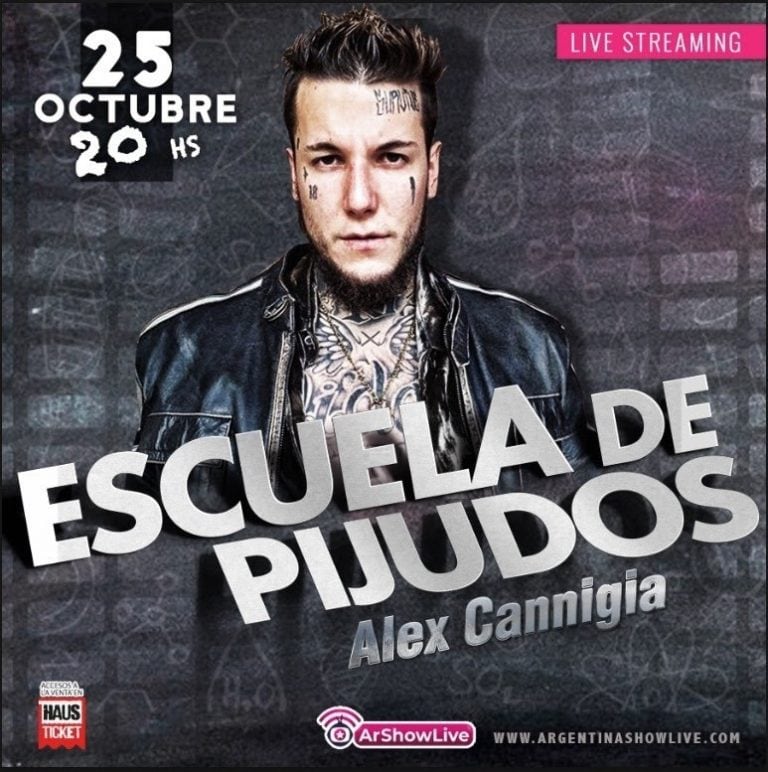 Alex Caniggia presenta su unipersonal, "Escuela de pij..." (Prensa)