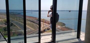 Vista desde el edificio del IPLYC en la Costanera de Posadas.