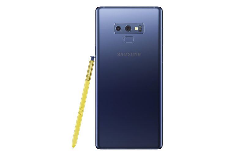 Samsung Galaxy Note 9 visto desde atrás