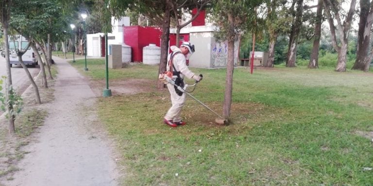 Trabajos en el Balneario Municipal de Arroyito