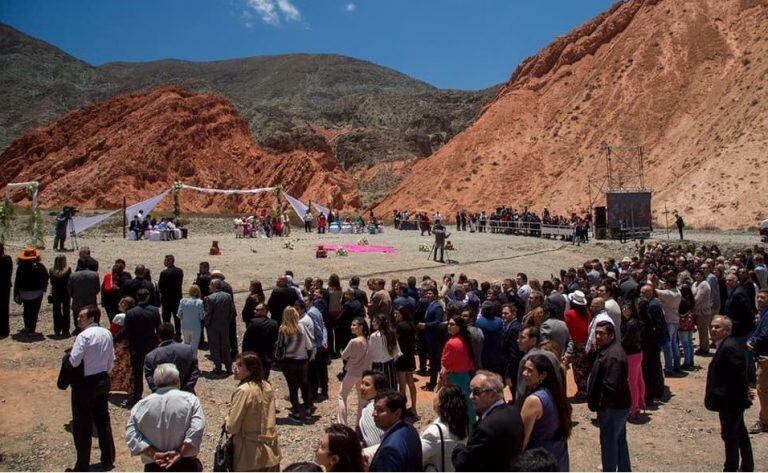 Extraordinario escenario para la ceremonia andina celebrada este viernes.