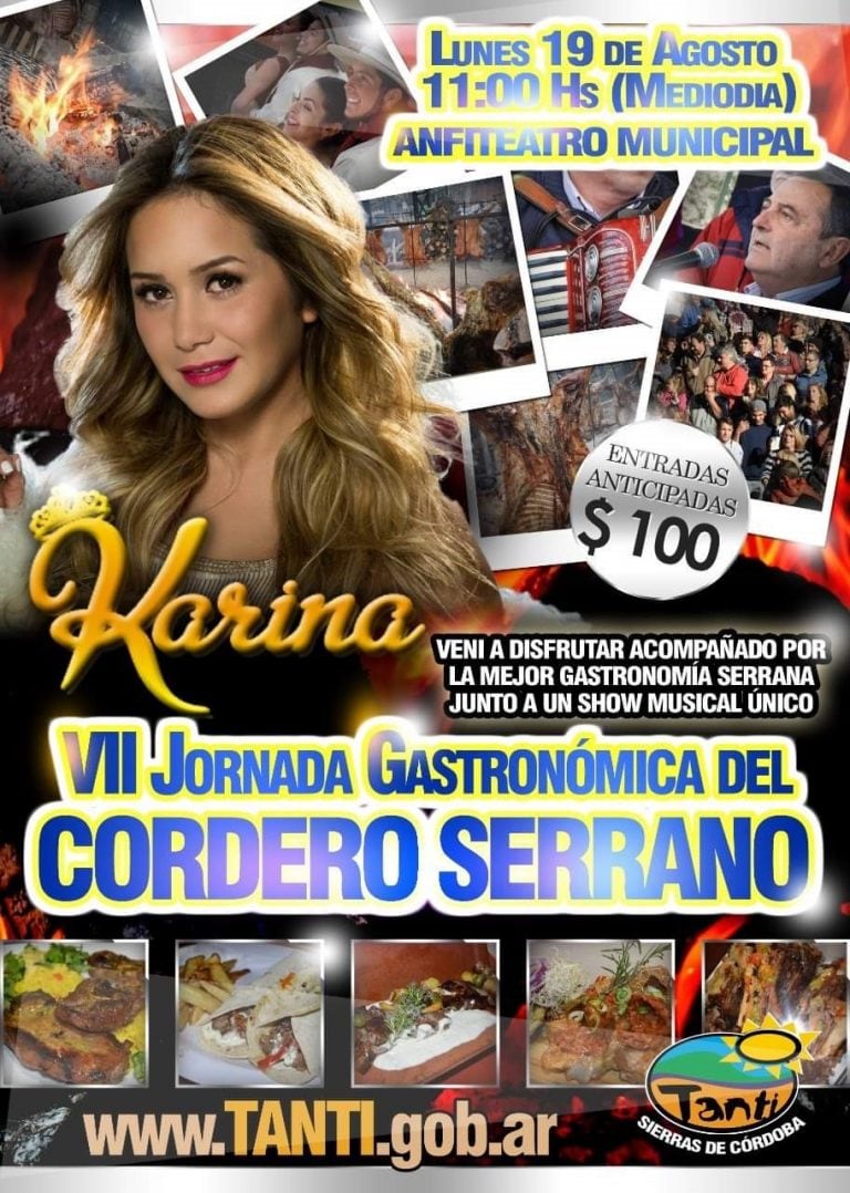 Karina La Princesita en la Fiesta del Cordero Serrano en Tanti.