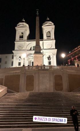 Visitaron la Piazza di Spagna.