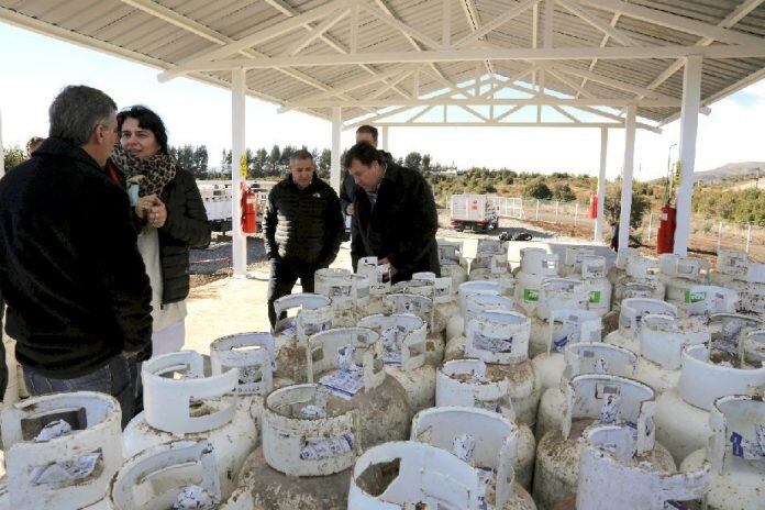 Garrafas a distribuir por el Plan Calor (Foto: Económicas Bariloche).