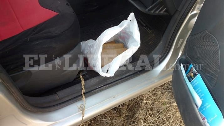 Esta fue la bolsa secuestrada por los agentes policiales.