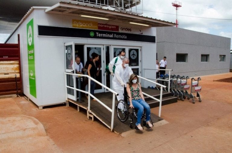 Exitoso simulacro de detección del coronavirus en el Aeropuerto de Iguazú