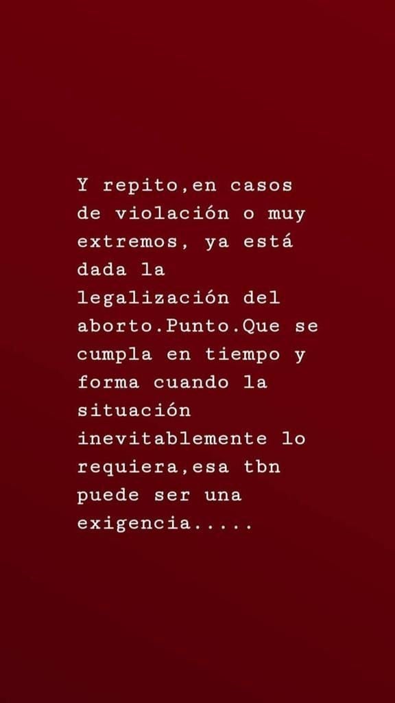 El descargo de Nicole Neumann frente a la nueva presentación del proyecto que busca que el aborto sea legal y gratuito en la Argentina (Instagram/ nikitaneumann)