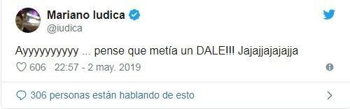 El palito de Iudica a Tinelli