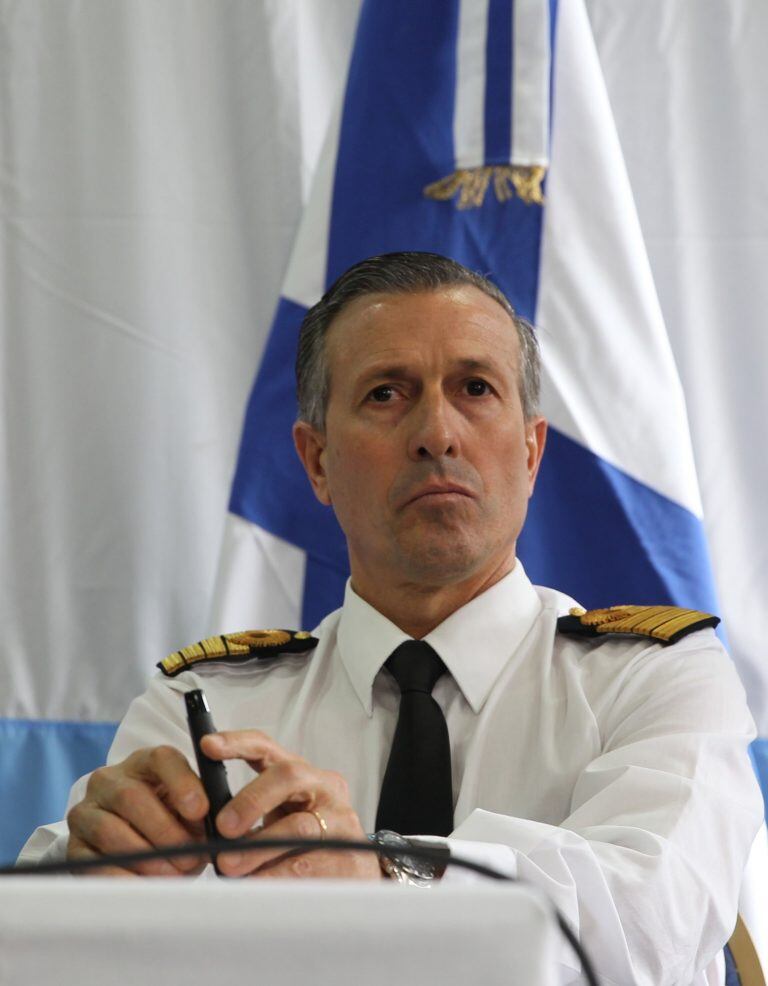 BAS04. BUENOS AIRES (ARGENTINA), 17/11/2018.- El exportavoz de la Armada, Enrique Balbi, participa en una rueda de prensa hoy, sábado 17 de noviembre de 2018. (EFE)