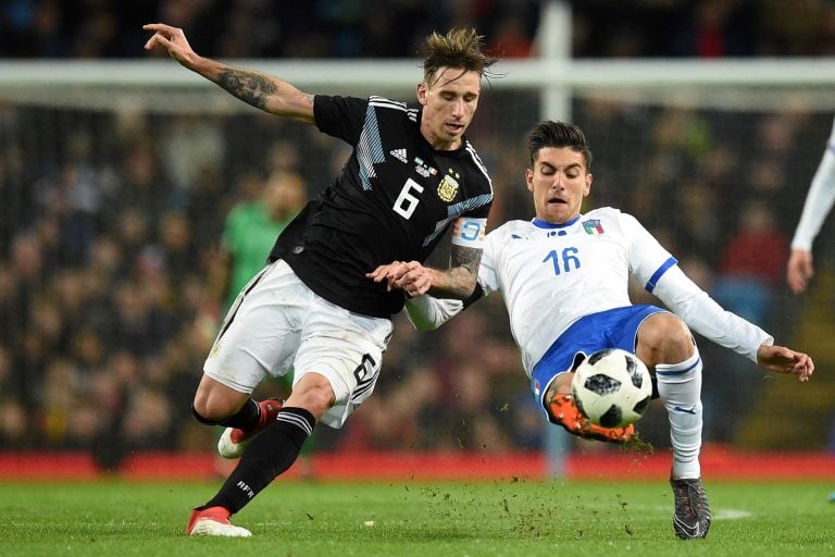 Lucas Biglia, ante Italia.