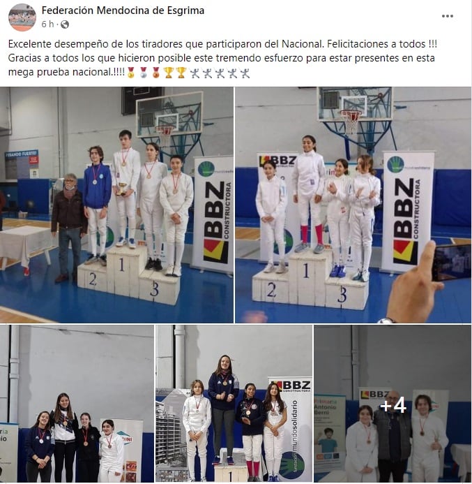 Mendoza conquistó 10 medallas en el Torneo Segundo Ranking Nacional de Esgrima disputado en el club Universitario de Rosario.