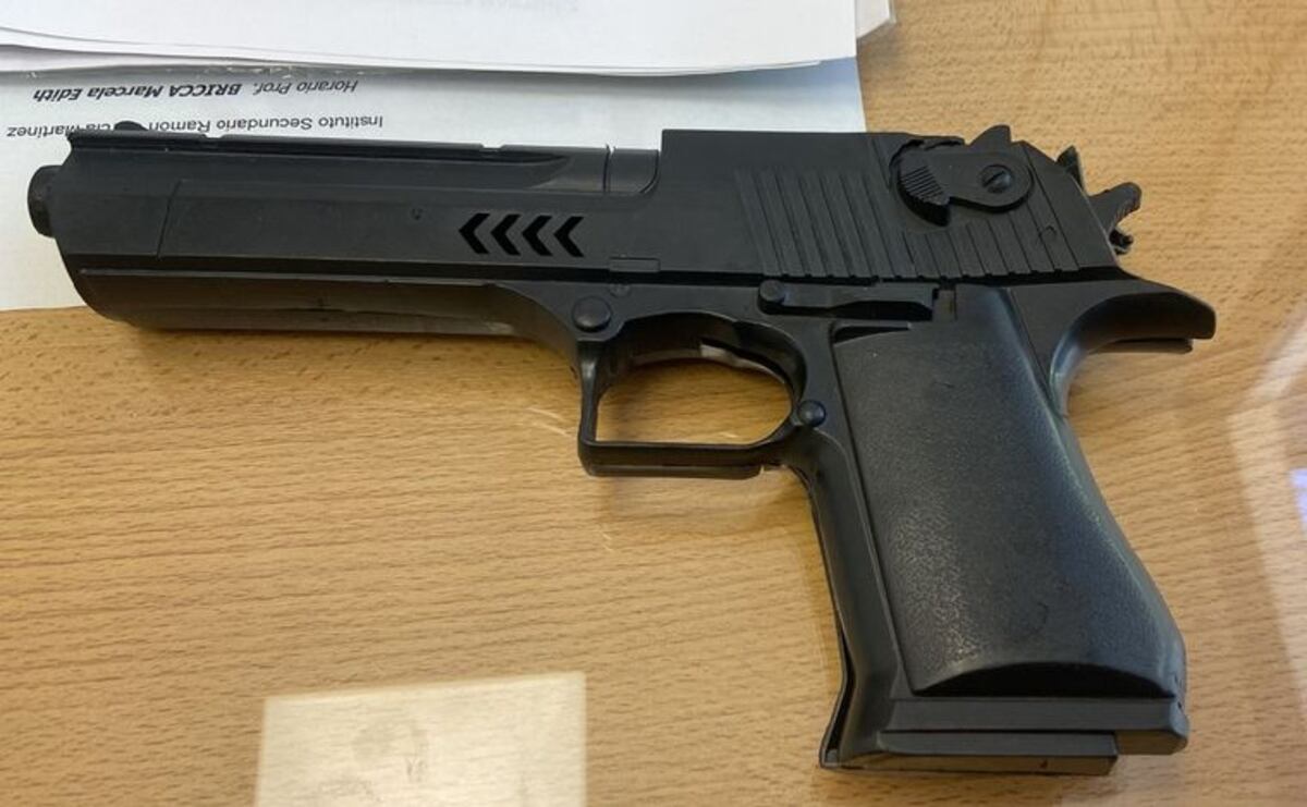 Preocupación en una escuela de Córdoba: un niño llevó una réplica de arma de fuego y se fotografió con ella