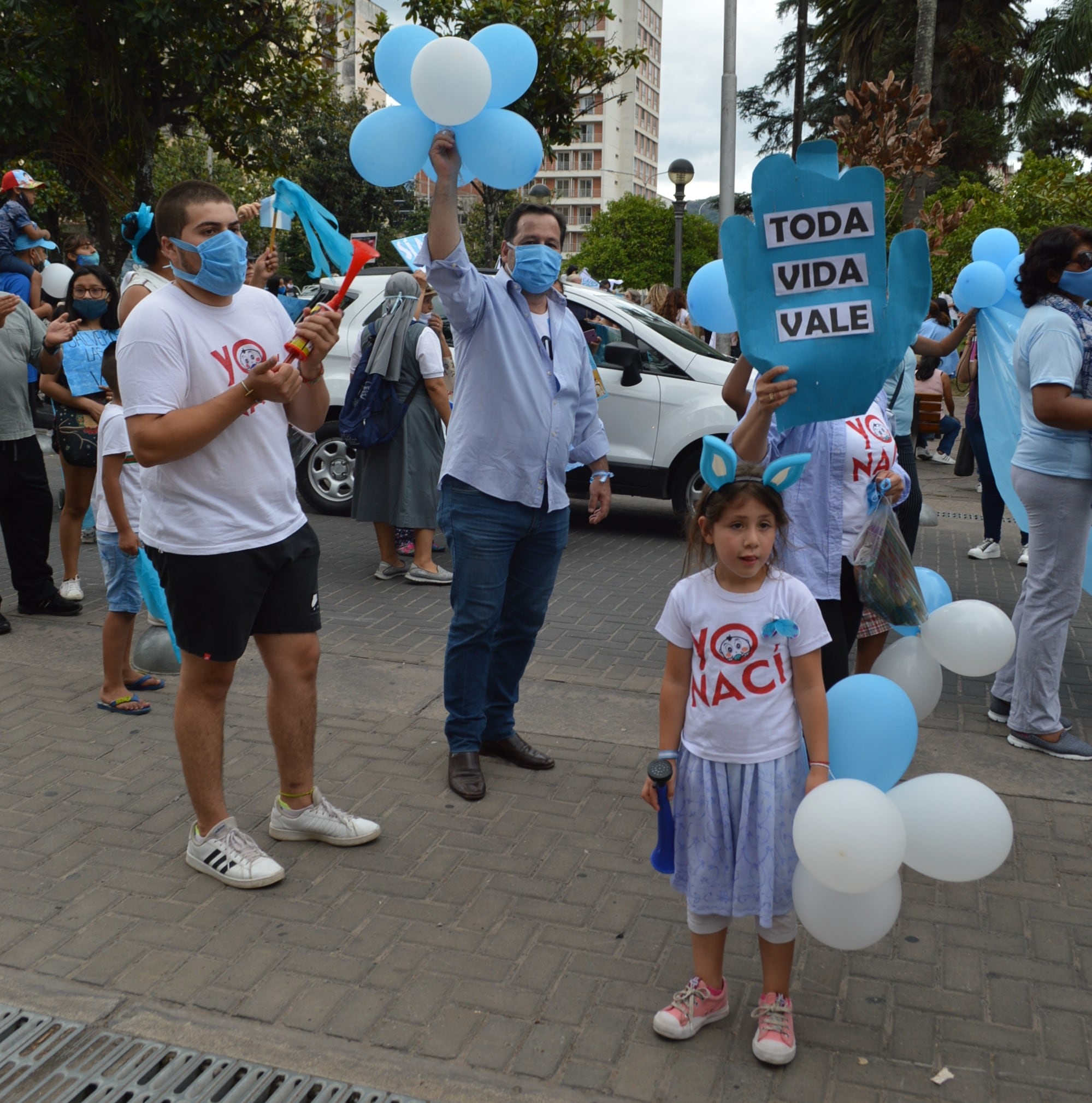 El diputado provincial Alejandro Snopek (Frente de Todos/PJ) en la "Caravana y marcha por la vida", en San Salvador de Jujuy.