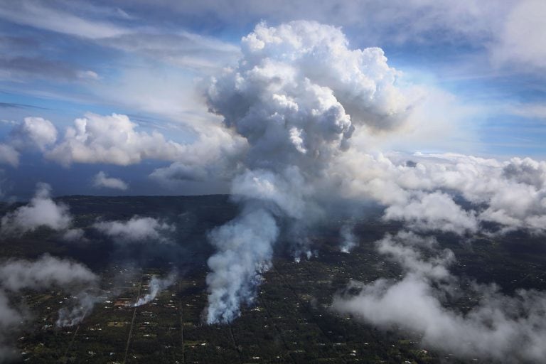 El volcán Kilauea en erupción.