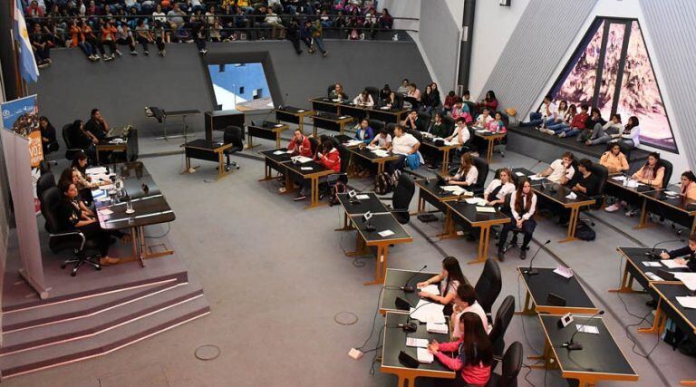 Los alumnos presentaron sus proyectos en la Cámara de Diputados (Gobierno de La Pampa)