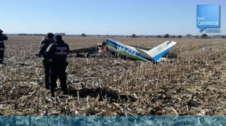 La avioneta caída en Lozada.