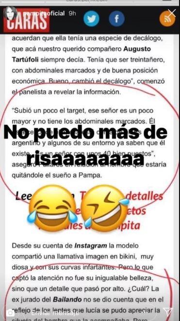 La aclaración de Pampita