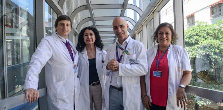 El equipo médico que encabeza el ensayo clínico con cannabis. (crédito: Constanza Niscovolos).