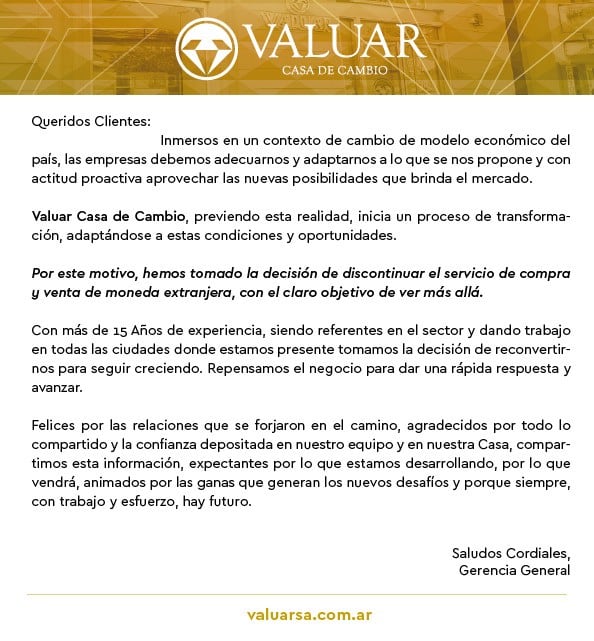 Comunicado Valuar