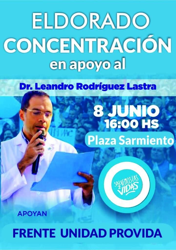 Marcha en apoyo al doctor Lastra en Eldorado