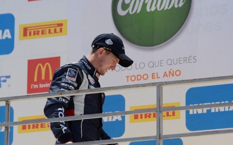 Bebu Girolami (3°), el único cordobés en el podio. El exbicampeón de la categoría cerró en gran forma su campaña con Peugeot.