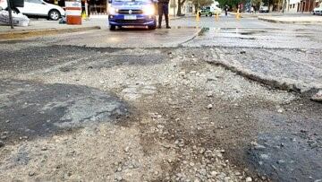 Baches en las calles de Córdoba