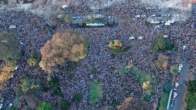 La convocatoria del "Sí se puede" en el barrio porteño de Belgrano.