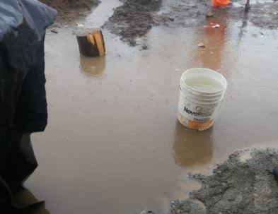 Inundación en el barrio Unión (Foto: Bariloche2000).