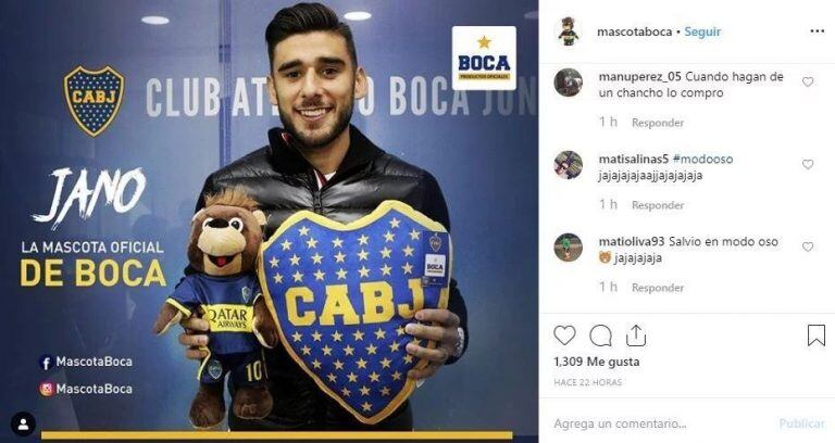 Jano era presentado como 'mascota oficial' de Boca