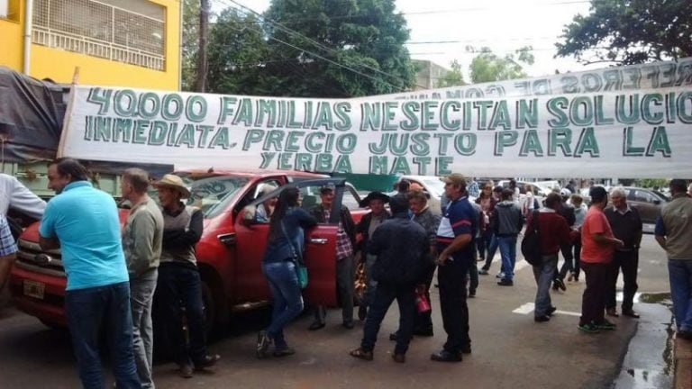 Protestas de los productores yerbateros ante la posible desregularización de los precios