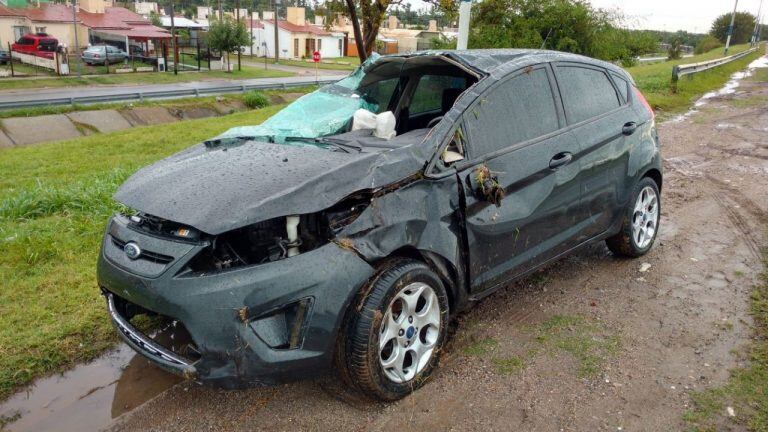 Accidente por la lluvia.