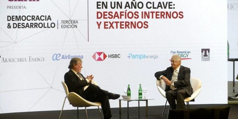 Fernando Henrique Cardoso, expresidente de Brasil, en el seminario "Democracia y Desarrollo" organizado por Clarín. (Emmanuel Fernández)