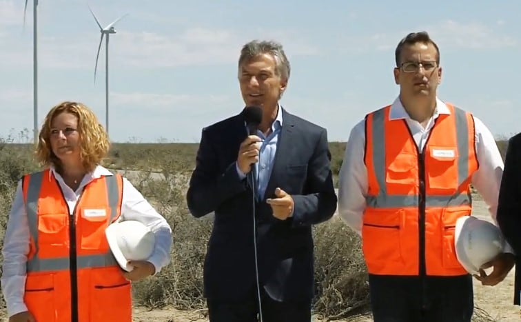 Macri en su última visita por Puerto Madryn.