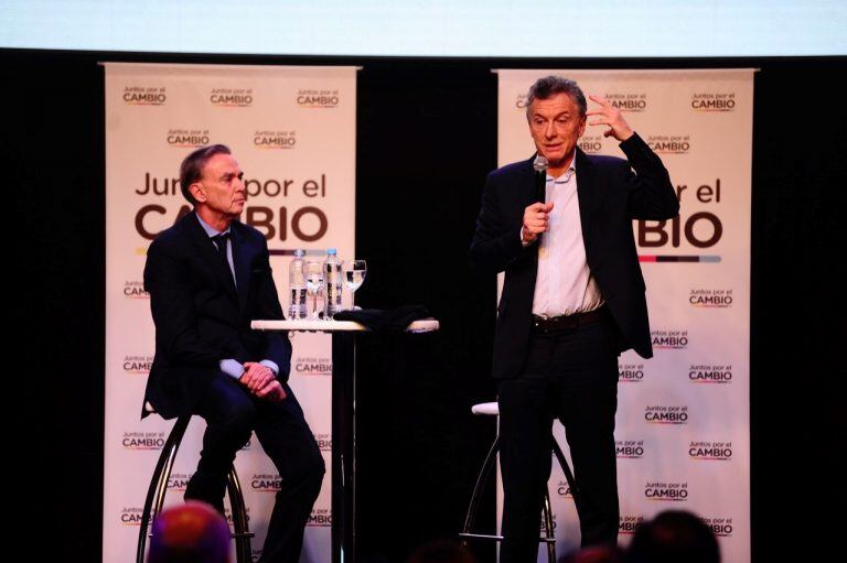 El presidente Mauricio Macri encabezó la presentación de todos los candidatos de Juntos por el Cambio en Parque Norte. (Foto: Federico López Claro)