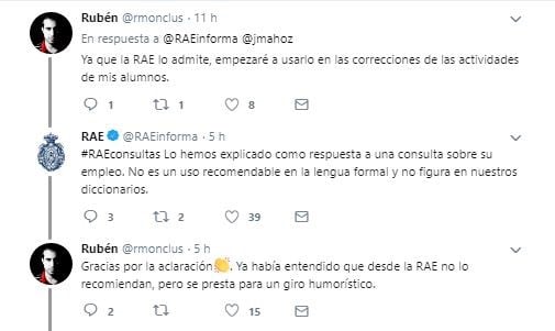 Un profesor aplaudió el nuevo uso que la RAE le dio a la palabra "puto" y la academia salió a aclarar que no lo recomienda (Twitter/ @RAEinforma)