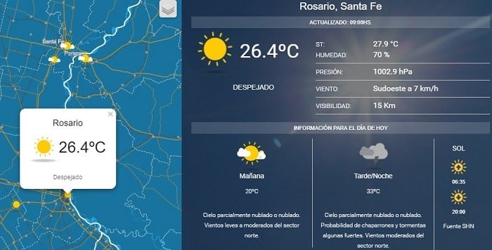 El clima será muy cambiante este domingo en la ciudad. (SMN)