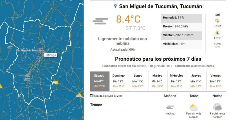 Servicio Meteorológico Nacional.