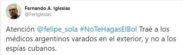 Criticas de la oposicion en las redes. (Twitter)