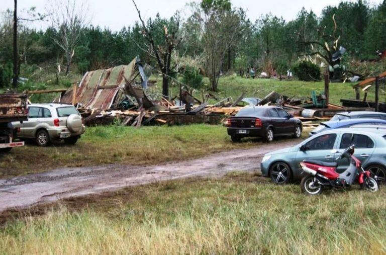 Un temporal destruyó el municipio de Caá Yarí. (Foto: Misiones Online)